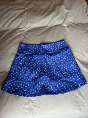 Altar'd State Blue Floral Skater Skirt